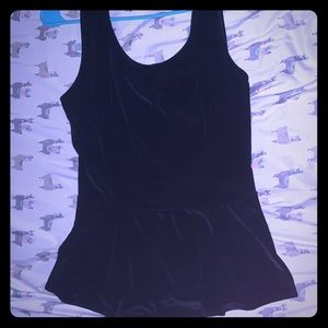 Bock velvet peplum top